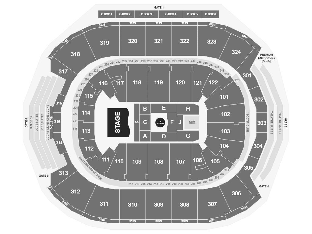 Olivia Dean Scotiabank Arena Seating Map