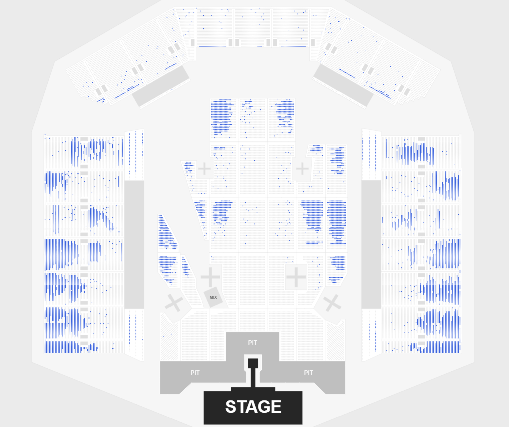 Layout and ticket inventory snapshot for Foo Fighters (Noon, Nov 3)