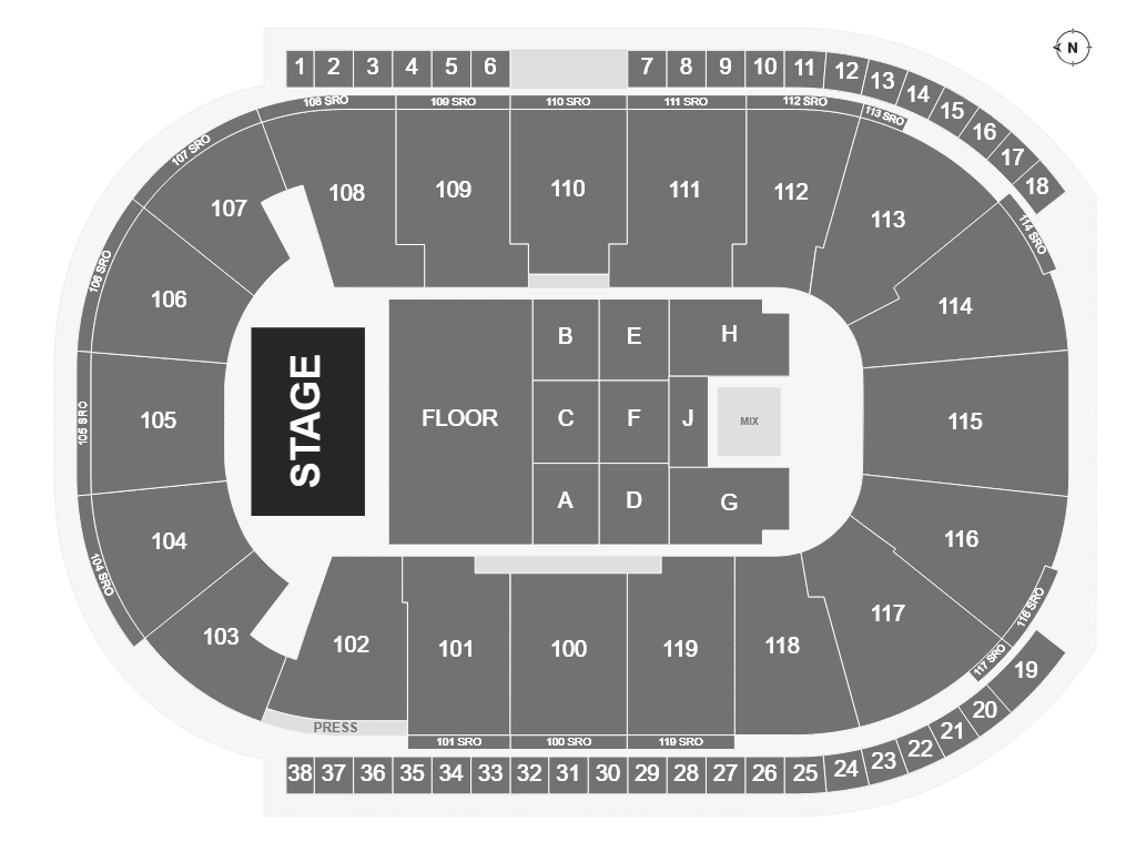 FKA twigs Coca-Cola Coliseum Seating Map