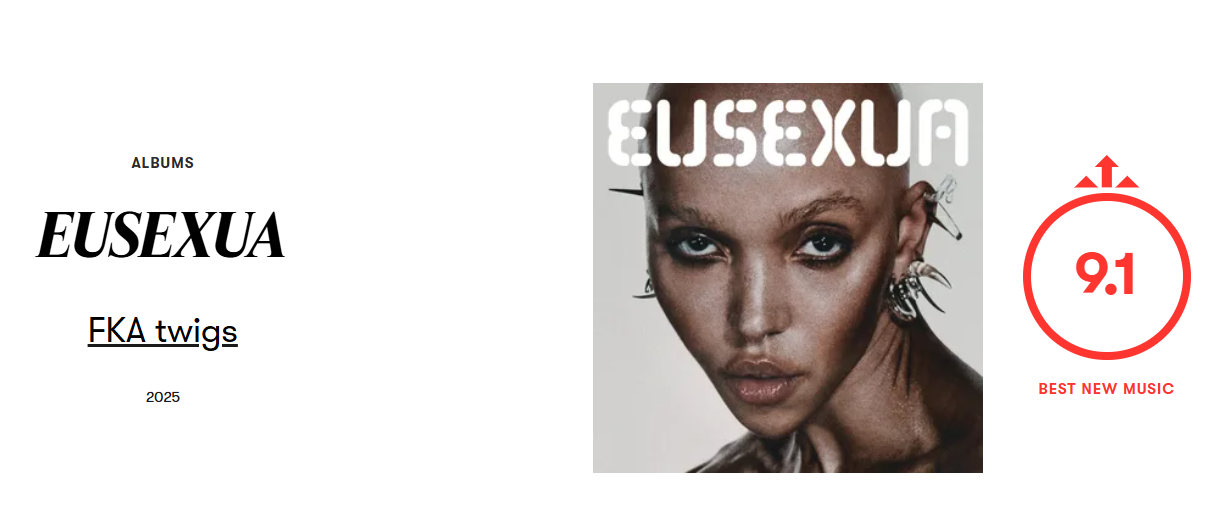 Pitchfork's score for Eusexua