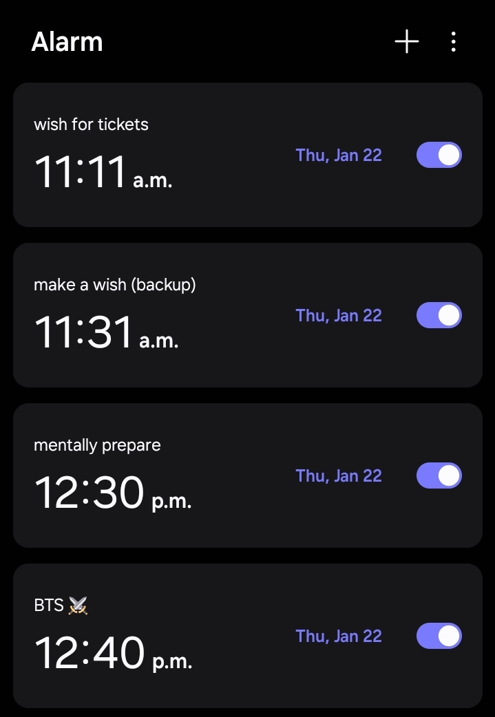 Alarms set for BTS