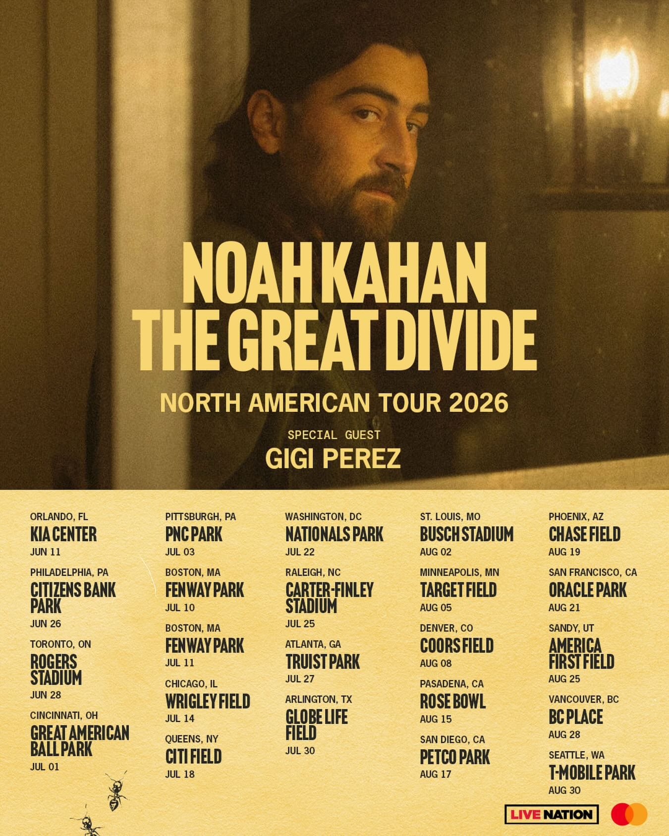 North American tour dates for Noah Kahan 