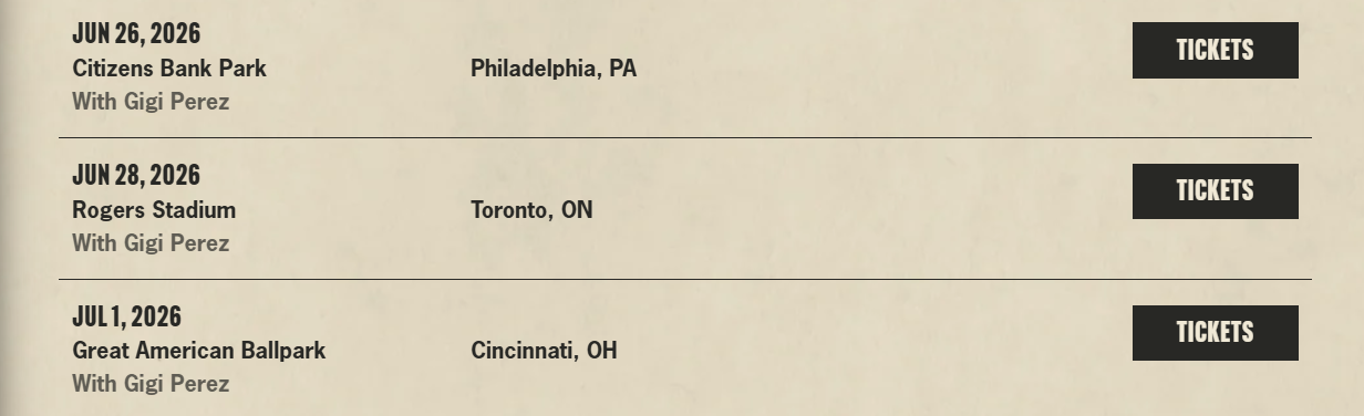 Noah Kahan's tour dates around Toronto