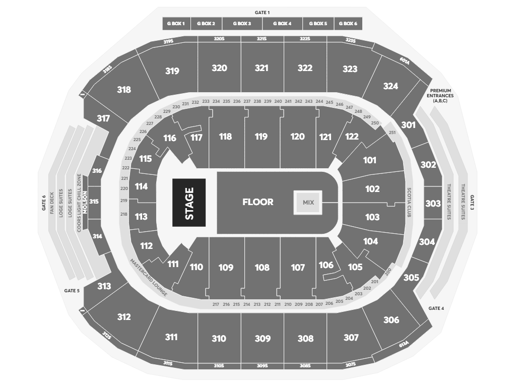 Scotiabank Arena seating map for Gorillaz
