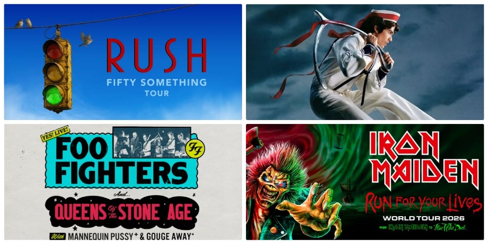 Tour price roundup for Rush, Conan Gray, Foo Fighters, Iron Maiden