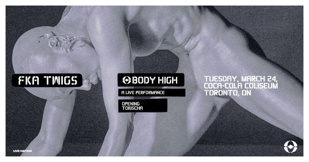 FKA twigs tour banner for Toronto