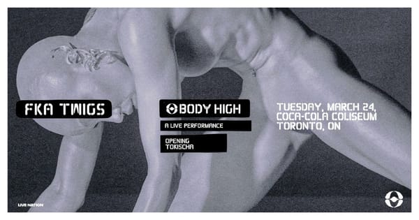 FKA twigs tour banner for Toronto