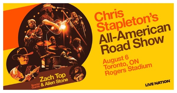 Chris Stapleton's tour banner for Toronto